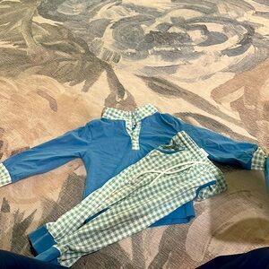 Southern peaches smocks 2 piece toddler set